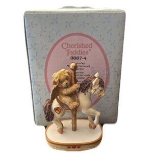 VTG Cherished Teddies 8887-4 November Monthly Carousel Figurine 2000 Collectible